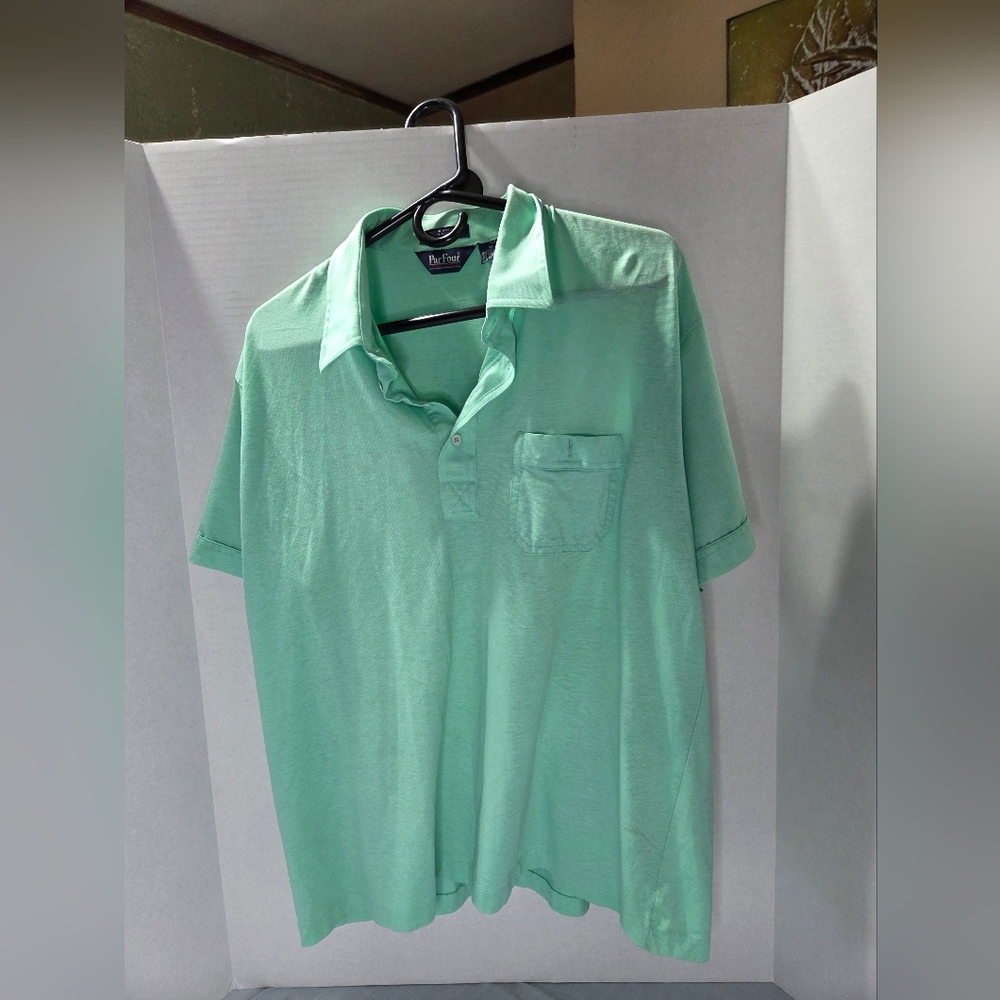 Par Four Sportsweae Light Green Polo Shirt Size XL